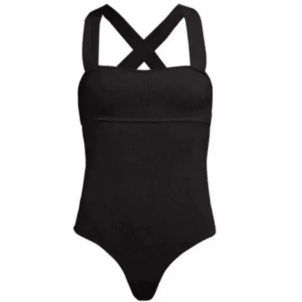 KHAITE - ALEXA Ribbed Knit Bodysuit - Criss Cross Back